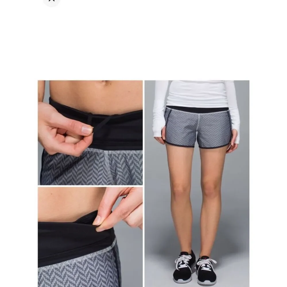 Rare Run Times lululemon athletica Black & Gray Patterned Women's Skort size 4